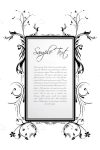 Beautiful Frame with Floral Decoration and Sample Text